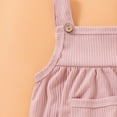 thumbnail image 6 of Baby Onesies Girl Baby Boy Girl Corduroy Overalls Romper Sleeveless Straps Button Jumpsuit Unisex Baby Overalls, 6 of 6