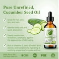 thumbnail image 2 of Organic Cold-Pressed Cucumber Seed Oil 100% Pure Skin Care Hair Face Moisturizer, 2 of 9