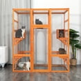thumbnail image 3 of Coziwow Cat Enclosure Cat House Catio Small Animal Playpen Outdoor, Orange, 3 of 10