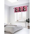 thumbnail image 3 of Christmas Watercolor Valances for Windows, Santa Claus Pink Buffalo Plaid Light Filtering Window Treatment Valances, Rod Pocket Small Curtains for Kitchen/Bathroom, 54"x18", 3 of 9