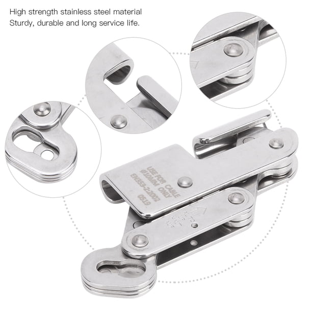 Equipo de autobloqueo anticaídas para Escalada, CA-Z931/8MM Equipo de autobloqueo anticaída para Escalada de Acero Inoxidable, Herramienta de protección contra caídas Amonsee No