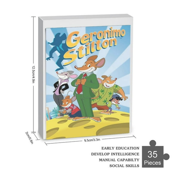 Geronimo Stilton Jigsaw Puzzle 35/70/120/200/300/500/1000 Piece Birthday Gift Vibrant Colors High Quality