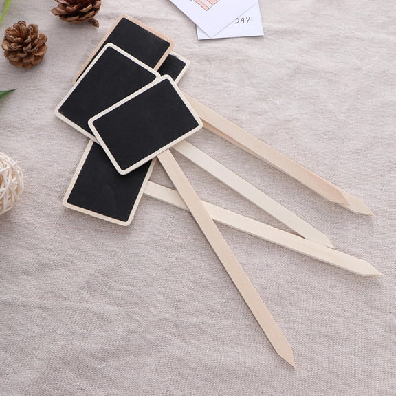 OHOIOLLA 20Pcs Mini Chalkboards Boxwood Rectangular Message Writing For Garden Flowers And Plants Decorations