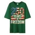 thumbnail image 4 of ibiyuan 250th Anniversary Usa Shirt Mens T-Shirts Men Shirts Crewneck Casual Short Sleeve Patriotic American Flag Knit Tees Tops, 4 of 4