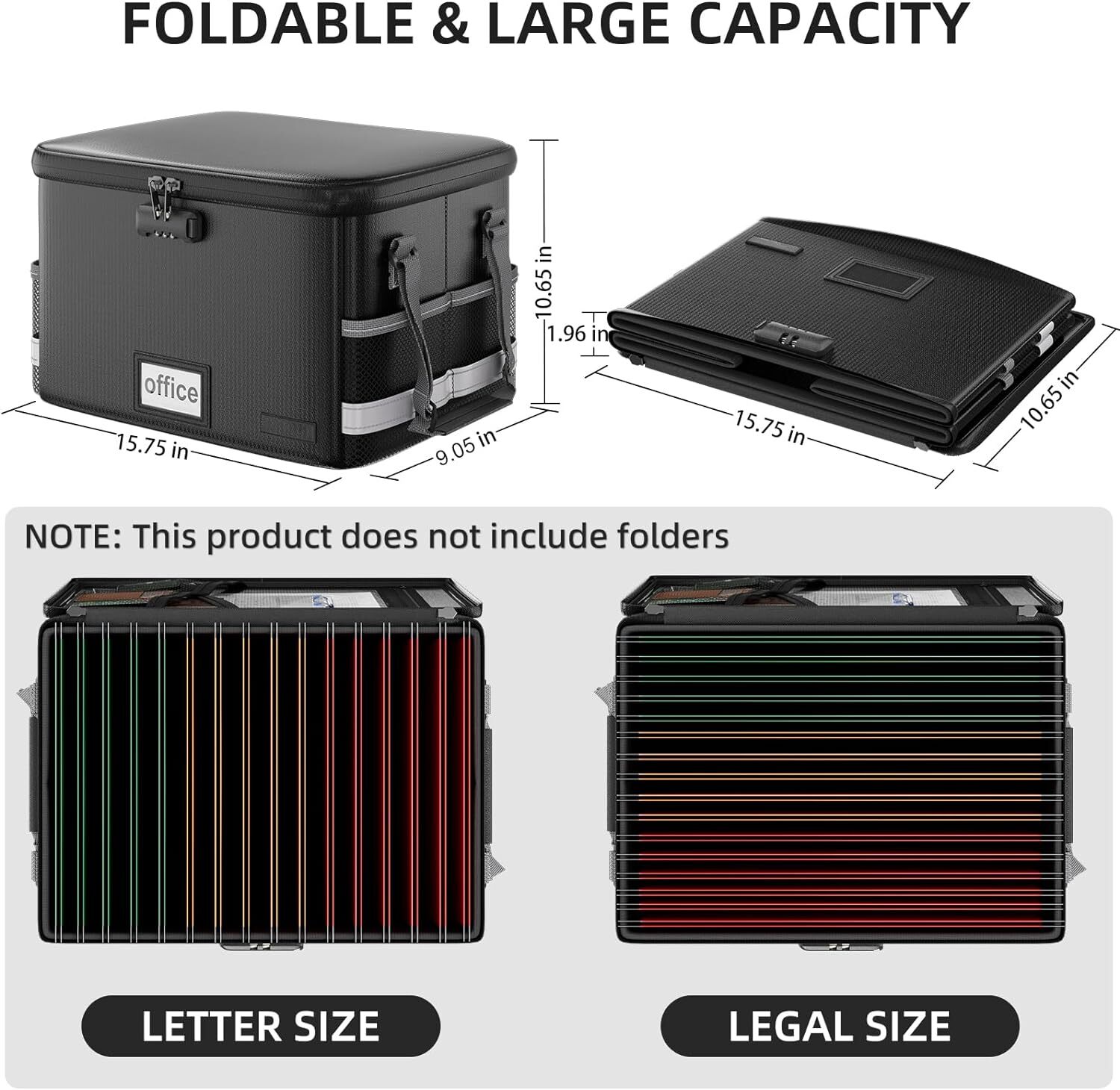 Gijjgole Fireproof File Organizer Box with Lock and Handle photo 6