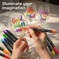 thumbnail image 2 of ARTISTRO 24 Glass Acrylic Paint Markers - Erasable Wine Glass Markers - Paint Pens for Windows, Mirrors, Ceramic and Mugs with Brush + Fine Dual-Tip Combo, 2 of 5