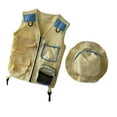 thumbnail image 4 of Kuntesetty Children Explorer Vest Hat Children Fishing Outfit Outfit Vest Outdoor Adventure Blue, 4 of 9