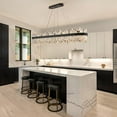 thumbnail image 6 of Posiosa Black Oval Crystal Chandelier L57 inch, 32-Lights Chandeliers Modern Crystal Chandelier Pendant Light Fixture G9 Lights Pendant Ceiling Light for Dining Living Room Kitchen Island, 6 of 6
