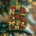 thumbnail image 4 of Christmas Tree Ornaments 2D Acrylic Monogram Pendants With Santa Hat 26 Letters For DIY Crafts And Home Decor, 4 of 5