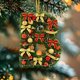 thumbnail image 3 of Adornos navideños artesanales decorativos para el árbol, monogramas decorativos acrílicos 2D con gorro de Papá Noel, 26 letras, adornos navideños colgantes para manualidades, decoración navideña para, 3 of 5