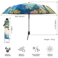 thumbnail image 3 of FORMRS Travel Umbrella Folding Auto Open Close Windproof Rain UV Protection, Large Pine Tree, 3 of 8