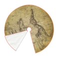 thumbnail image 3 of Balery Vintage World Map Printed Christmas Tree Skirt , Merry Christmas Party Christmas Tree Decoration,Adjustable Tree Skirt-48", 3 of 8