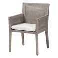 thumbnail image 1 of Pemberly Row Grey Rattan Armchair with Mahogany Frame and Removable Cushion, 1 of 9