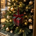 thumbnail image 5 of Fabric Wrapped Box Decoration for Holiday Tree, Wreath, Mantel, Green, 5 of 5