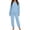 Blue, variant on ATOYSOY Womens Cable Knit Flannel Pajamas Set Winter Matching Loungewear Oversized Crew Neck Long Sleeve Tees Elastic High Cuff Jogger Trousers Light Thick Warm Nightwear For All Day Home Lounging