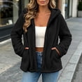 thumbnail image 5 of Ghalytn Women's Fleece Jacket Hooded Zip Up Fuzzy Coat with Pockets for Fall and Winter, 5 of 8