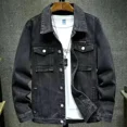 thumbnail image 5 of Abrigo vaquero para hombre, chaqueta vaquera de otoño de alta calidad, para hombre, nuevo, a bajo precio, ropa de marca japonesa original vintage, ropa de abrigo desgastada, 5 of 5