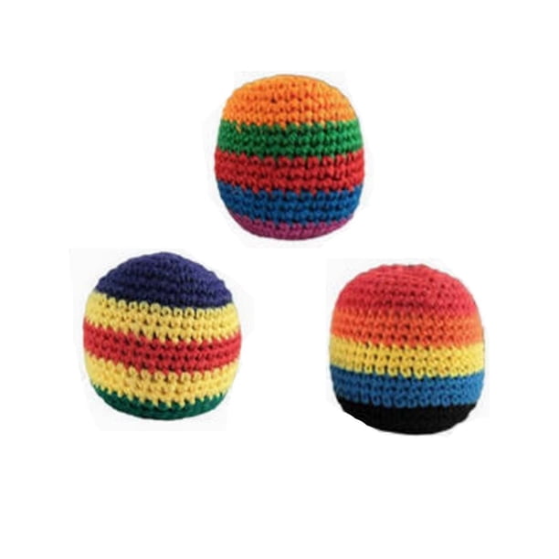 Juego de pufs de punto coloridos con tela suave, versátiles para salas de estar y áreas de juego, asientos portátiles para niños y adultos, incluye 3 piezas.