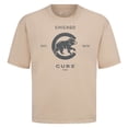 thumbnail image 2 of Men's Levelwear Khaki Chicago Cubs Crossway Oversized Luxe Signature Knit T-Shirt, 2 of 3