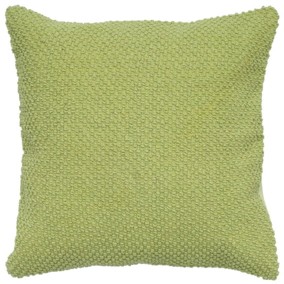 Rizzy Home Cotton Nubby Solid Green 20"X20" Pillow Cover 2 Pack