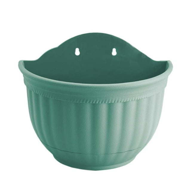facefd Pot de Fleurs Mural Demi-Cercle pour Décoration de Jardin Intérieur Extérieur Vert