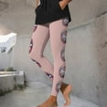 thumbnail image 6 of oelaio Womens Christmas Leggings Xmas Snowflake Print High Waisted Slim Fit Pants Novelty Holiday Party Tights Pink XL, 6 of 9