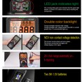 thumbnail image 4 of habotest Multimeter Non-contact Resistance Tester Backlight LCD Digital Display 6000 Counts Detector Auto-ranging Meter Gauge HT118A, 4 of 6