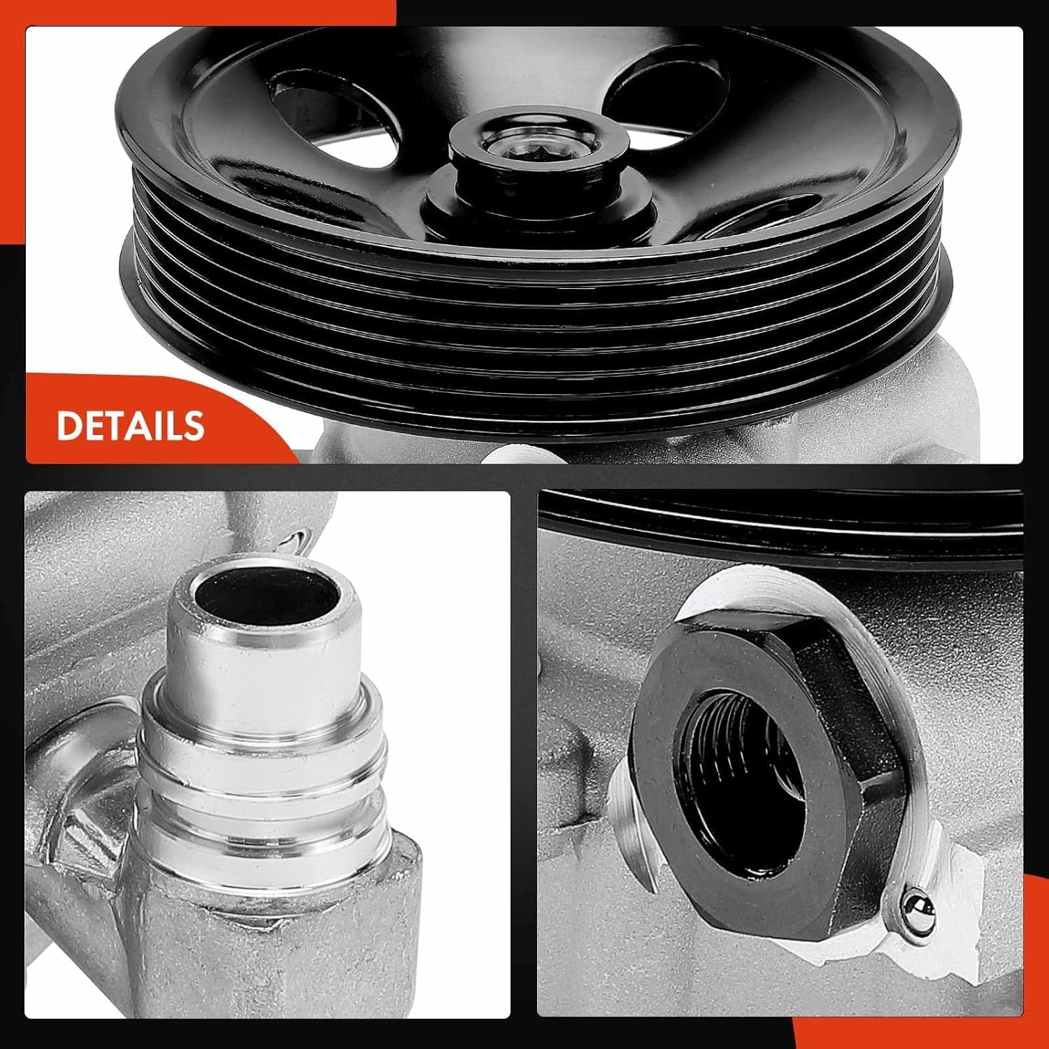 A-Premium Power Steering Pump with Pulley Replacement for Mercedes-Benz ML320 ML350 ML430 ML500 ML55 AMG 1998-2005