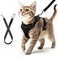 thumbnail image 1 of Arnés y correa para gatos MHHYQF para caminar, arnés de coche para gatos, negro, 1 of 5