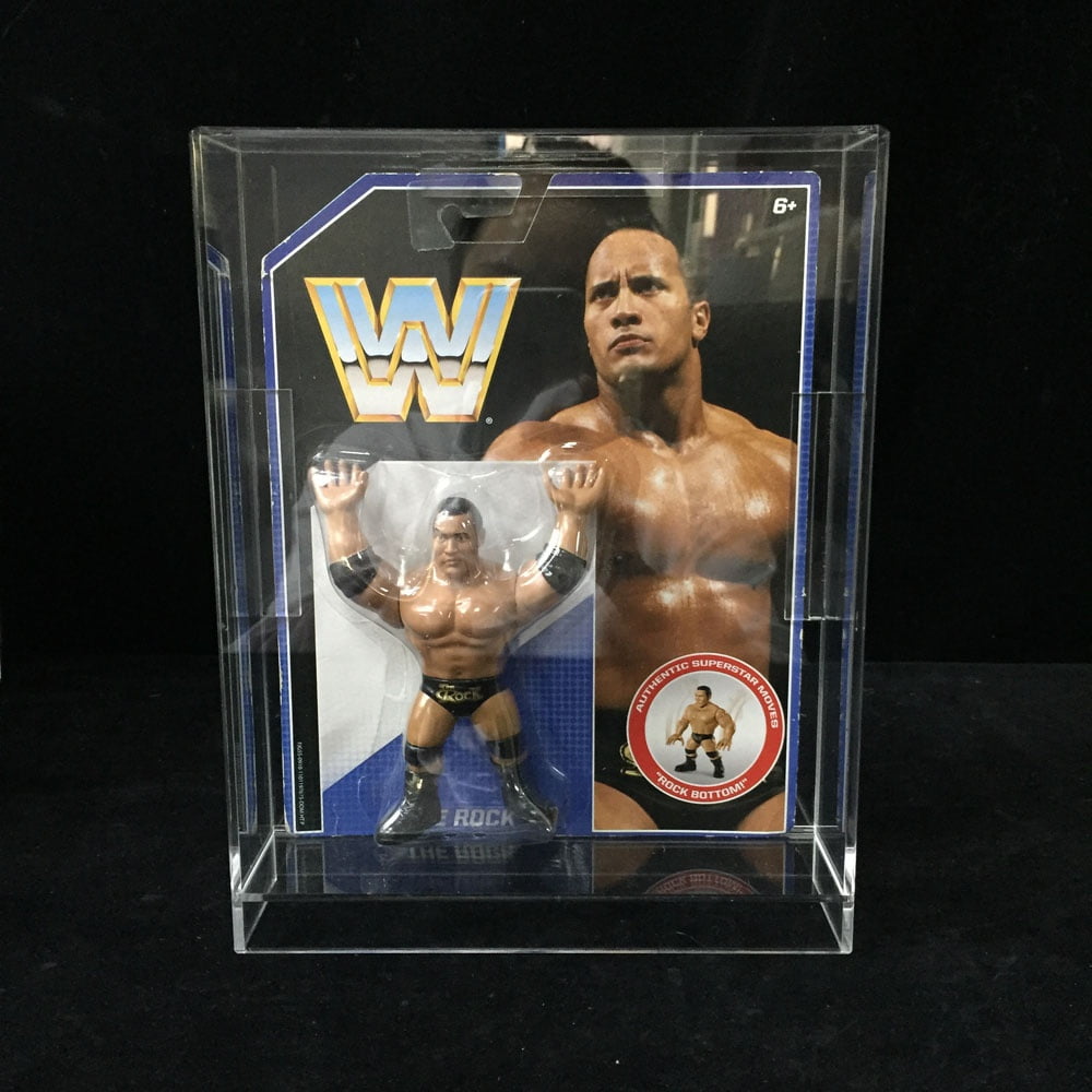 EVORETRO Clear Acrylic Display Case for WWF Hasbro, WWE Retro, WCW
