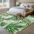 thumbnail image 4 of Tropical Palm Leaves Area Rugs 5'x7', Small Throw Rugs for Laundry Room Playroom, Green Monstera Leaf Plants Summer Beige Indoor Outdoor Rug Non-Slip Low Pile Carpet Runner Reversible Floor Mats, 4 of 8