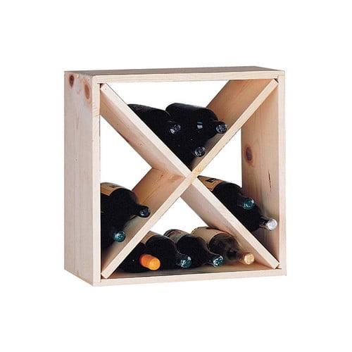 Wine Cellar Innovations Country Pine Cube 24 Bottle Floor Wine Rack