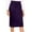 Purple, variant on Women's Midi Skirt Basic Elastic Waist Knee Length Slim Fit Stretch Ponte Pencil Office Solid Skirts NEWSK40 Purple L