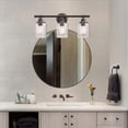 thumbnail image 5 of Globe Electric Vintage Style 5-Piece Bronze Bath Set with 23" 3-Light LED Vanity Light, 5 of 7