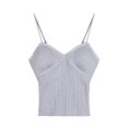 thumbnail image 4 of WAYUTE Tank Tops for Women Fashion Sleeveless Camisole with Removable Pads Thin Layering Spaghetti Strap Tank Top for Casual Wear, 4 of 4