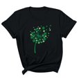 thumbnail image 2 of Meichang T-Shirts Verts pour Femmes T-Shirts de la Saint-Patrick Imprimé Trèfle T-Shirts Verts Hauts à Manches Courtes Col Rond T-Shirts Chanceux, 2 of 7