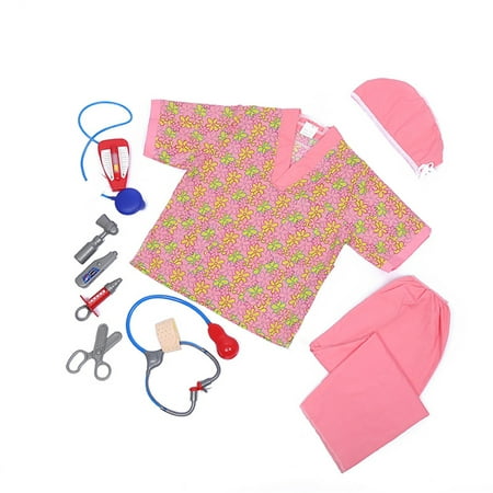TopTie Nurse Role Play Set Dress Up Surgeon Costumes Set for Kids Great Gift Idea