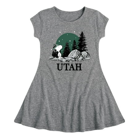 

Peanuts - Snoopy Utah - Toddler And Youth Girls Fit And Flare Dress