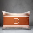 thumbnail image 3 of Creative Products Orange Farmhouse Stripes Monogram 14x20 Spun Poly Pillow, 3 of 3