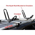 thumbnail image 2 of TMS Kayak Roof Racks for 2 Kayaks - Dual Universal Fit Carriers Include Two Sets of Straps for Cars, Trucks and SUVs - Easy to Mount J-Bar Style Carriers for Kayaks Canoes Paddleboards and Surfboards, 2 of 9