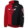 thumbnail image 2 of Men's Mitchell & Ness Red/Black Chicago Bulls Hardwood Classics Split Pullover Hoodie, 2 of 3