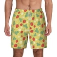 thumbnail image 2 of Goofa Floral Strawberr Printed Men's Swim Trunks Board Shorts Quick Dry Mens Swimming Trunks with Compression Liner,Breathable Fit Hawaii Beach Shorts-Small, 2 of 9