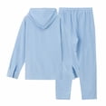 thumbnail image 5 of DHFJKG Mens 2 Piece Sweatsuit Hoodie Lightweight Long Sleeve Solid Color Pullover Loose Fit Pants Casual Wear Classic Outfit, 5 of 9