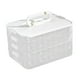 thumbnail image 3 of Organizador de albóndigas, contenedor de almacenamiento de alimentos multiusos para viajes, hogar, refrigerio Blanco 4 capas, 3 of 9