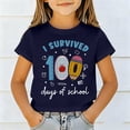thumbnail image 4 of UACY 100 Days of School Shirt for Kids Boys Girls Funny 100th Day of School Toddler Graphic Short Sleeve T-Shirt, 4 of 6