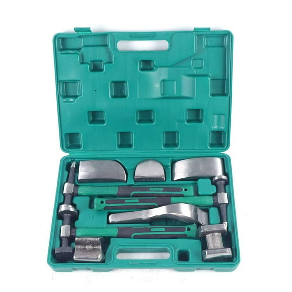 9 Pcs Auto Body Panel Fender Hammer Dolly Set Sheet Metal Repair Tool Kit Dent Repair Tools Car Sheet Metal Shaping Movable Car Body Corrector Kit