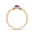thumbnail image 2 of ANGARA Natural Prong-Set Solitaire Amethyst Split Shank Ring in 14K Rose Gold for Women (Size-7x5mm) | February Birthstone, Birthday, Anniversary, Jewelry Gift for Women | Natural Amethyst Ring, 2 of 10