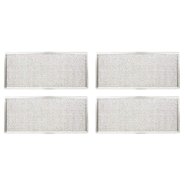 Filtro de grasa de capucha de gama de microondas de reemplazo de nispira compatible con Whirlpool W10208631A, 4 filtros Nispira W31A4