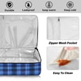 thumbnail image 4 of Iauyy Casserole Carrier for Hot Food Insulated Casserole Travel Carry Bag with Lid Food Warmer Bag for Party/Picnic,Consistent Blue Check Pattern, 4 of 7