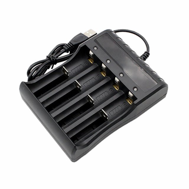 Chendee Sinlge Dual Slot Usb Smart Battery Charger For 14500 18500 26650 3.7V Battery,Four Slots